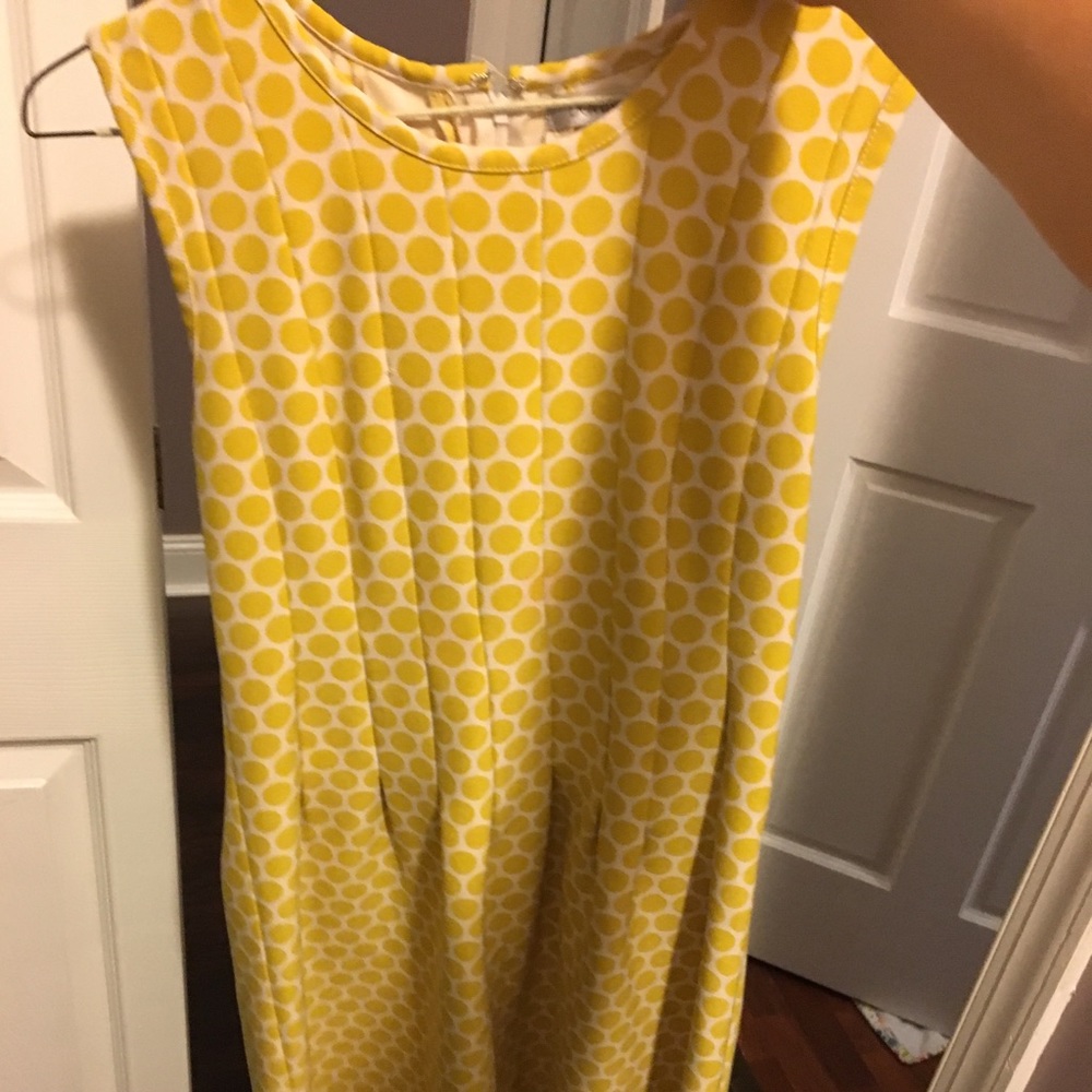 Yellow and white dress